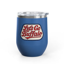 Buffalo Bills Stitched Patch Look Wine Tumbler 12oz Insulated Travel Cup for Wine Lovers, Buffalonians, Bills Fans and Bills Mafia