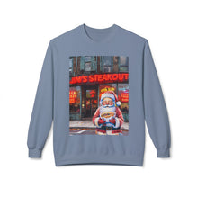 Santa with a Hoagie at Jim's Steakout Unisex Cozy Crewneck Sweatshirt