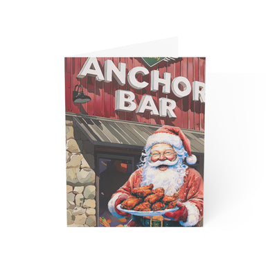 Santa at the Anchor Bar Buffalo NY Christmas Greeting Card