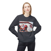 Santa Getting Wings at Duff's Cozy Unisex Christmas Crewneck Sweatshirt
