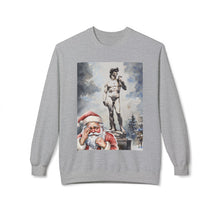 Santa Feeling Bashful with David Cozy Unisex Christmas Crewneck Sweatshirt