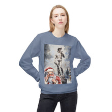 Santa Feeling Bashful with David Cozy Unisex Christmas Crewneck Sweatshirt