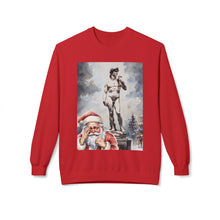 Santa Feeling Bashful with David Cozy Unisex Christmas Crewneck Sweatshirt