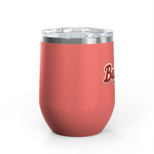 Buffalo Stitched Patch Look Wine Tumbler 12oz Insulated Travel Cup