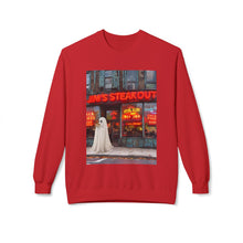 Jim's Steakout Buffalo Ghost Crewneck Sweatshirt, Cozy Fall Fashion, Halloween Apparel, Spooky Gift, Unisex Casual Wear
