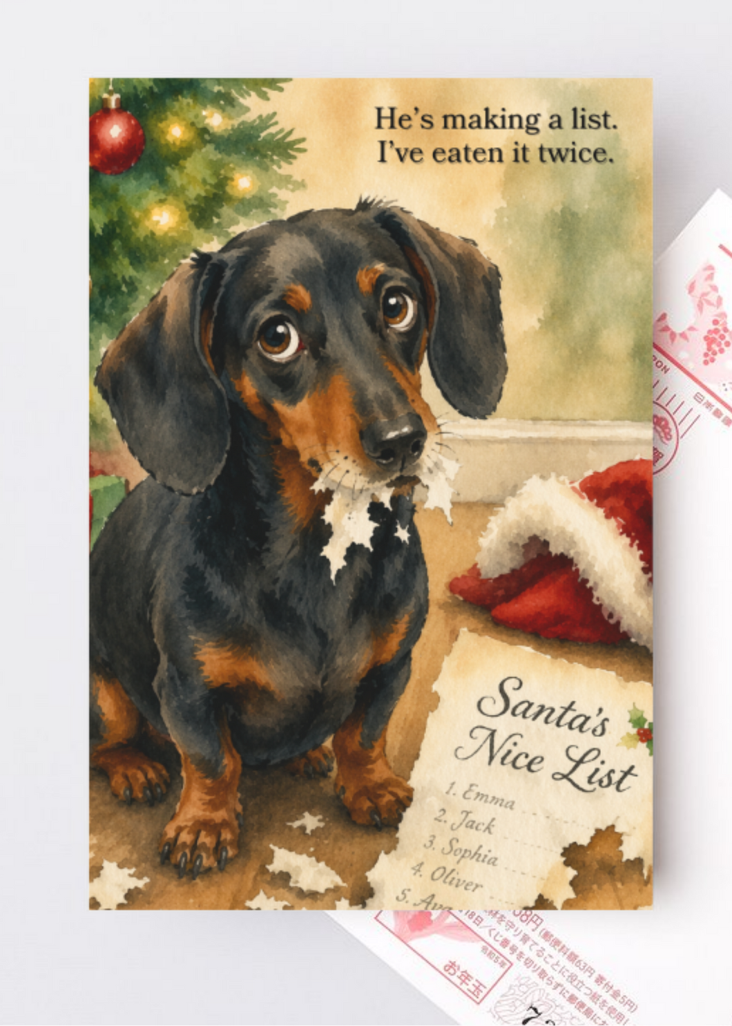 He's Making a List, I've Eaten It Twice Greeting Card