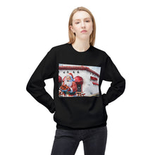 Santa Getting Wings at Duff's Cozy Unisex Christmas Crewneck Sweatshirt