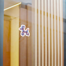Red, White and Blue Mafia Striped Balloon Animal Dog Vinyl Sticker