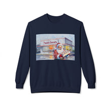 Santa Getting Donuts at Paula's Donuts Unisex Cozy Crewneck Sweatshirt