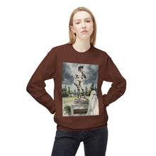 David Statue Shy Buffalo Ghost Crewneck Sweatshirt, Cozy Fall Fashion, Halloween Apparel, Spooky Gift, Unisex Casual Wear
