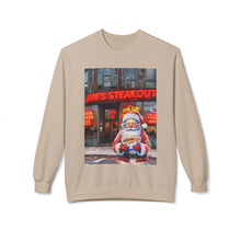 Santa with a Hoagie at Jim's Steakout Unisex Cozy Crewneck Sweatshirt