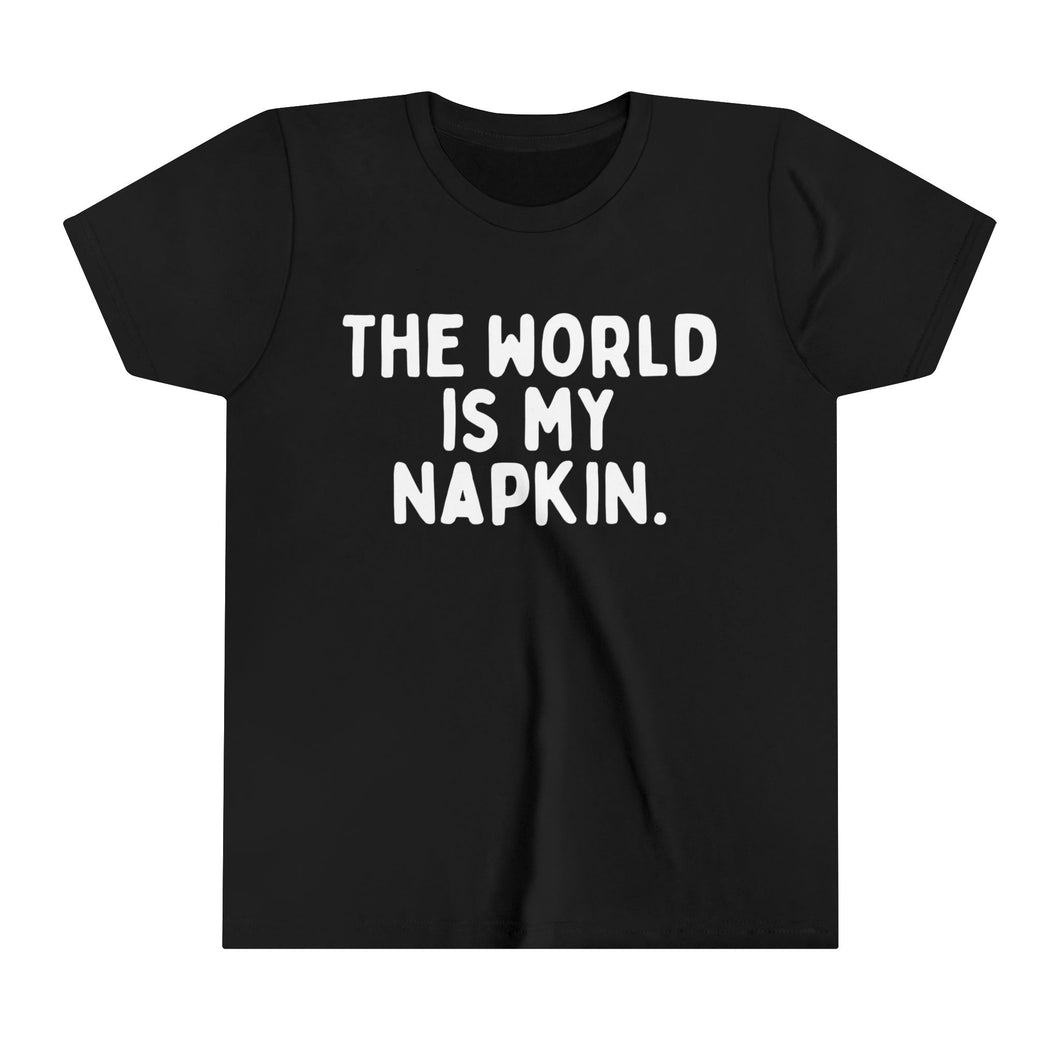The World is My Napkin Youth Short Sleeve Tee