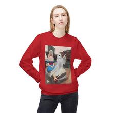 Shark Girl Selfie Buffalo Ghost Crewneck Sweatshirt, Cozy Fall Fashion, Halloween Apparel, Spooky Gift, Unisex Casual Wear