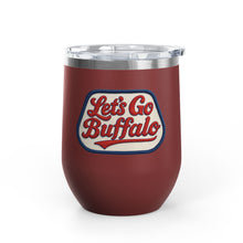 Buffalo Bills Stitched Patch Look Wine Tumbler 12oz Insulated Travel Cup for Wine Lovers, Buffalonians, Bills Fans and Bills Mafia