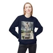 David Statue Shy Buffalo Ghost Crewneck Sweatshirt, Cozy Fall Fashion, Halloween Apparel, Spooky Gift, Unisex Casual Wear