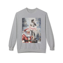 Santa Calling David Naughty Cozy Unisex Christmas Crewneck Sweatshirt