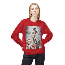 Santa Feeling Bashful with David Cozy Unisex Christmas Crewneck Sweatshirt