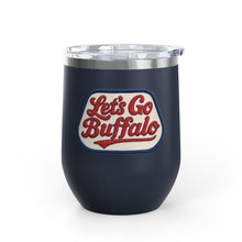 Buffalo Bills Stitched Patch Look Wine Tumbler 12oz Insulated Travel Cup for Wine Lovers, Buffalonians, Bills Fans and Bills Mafia