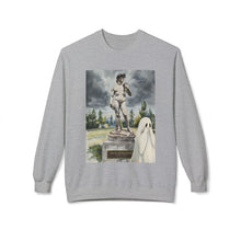 David Statue Shy Buffalo Ghost Crewneck Sweatshirt, Cozy Fall Fashion, Halloween Apparel, Spooky Gift, Unisex Casual Wear