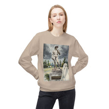 David Statue Shy Buffalo Ghost Crewneck Sweatshirt, Cozy Fall Fashion, Halloween Apparel, Spooky Gift, Unisex Casual Wear