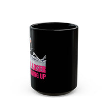 Get In Loser, We're Giving Up Skeleton Mean Girls Mug 11oz or 15oz Black Mug, Cheeky Halloween Coffee Mug, Mean Girls Design