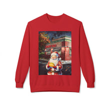 Santa at Mighty Taco Cozy Unisex Christmas Crewneck Sweatshirt