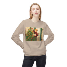 Kevin Decorating His Tree Cozy Unisex Christmas Crewneck Sweatshirt