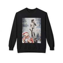 Santa Feeling Bashful with David Cozy Unisex Christmas Crewneck Sweatshirt