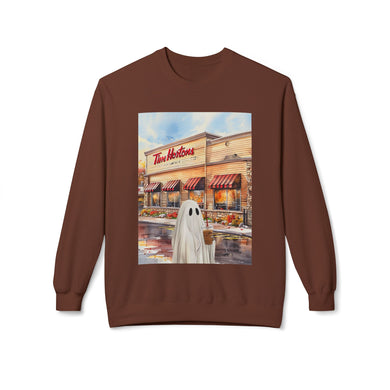 Tim Hortons Buffalo Ghost Crewneck Sweatshirt, Cozy Fall Fashion, Halloween Apparel, Spooky Gift, Unisex Casual Wear