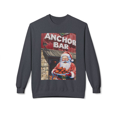 Santa with Wings at Anchor Bar Unisex Cozy Crewneck Sweatshirt