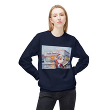 Santa Getting Donuts at Paula's Donuts Unisex Cozy Crewneck Sweatshirt