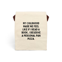 Personal Pan Pizza Motivation Canvas Lunch Bag With Strap