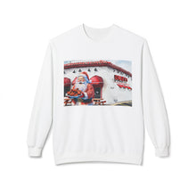 Santa Getting Wings at Duff's Cozy Unisex Christmas Crewneck Sweatshirt