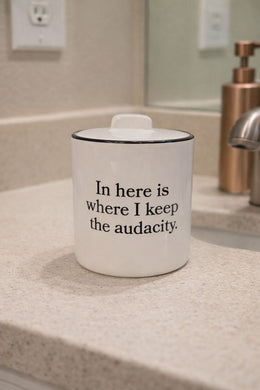 Where I Keep the Audacity Ceramic Canister with Lid