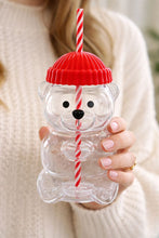 Glass Bear Cup- Red