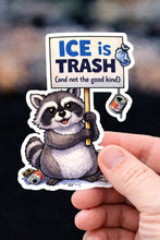 Ice is Trash, and Not the Good Kind Raccoon Waterproof Sticker