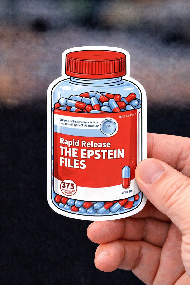 Rapid Release the Epstein Files Waterproof Sticker