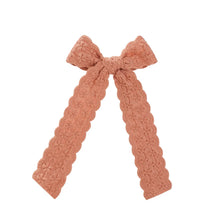 Dainty Bow Embroidered Girls Hair Clips- Choose Your Color