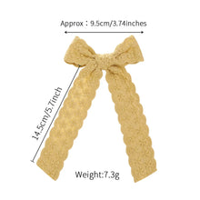 Dainty Bow Embroidered Girls Hair Clips- Choose Your Color