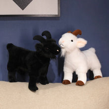 Gleeful Goat Plush Stuffed Animal Toys- White and Black