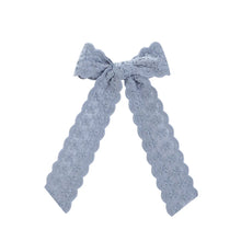 Dainty Bow Embroidered Girls Hair Clips- Choose Your Color
