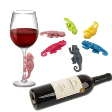 6Pcs/Set Chameleon Shape Wine Glass Markers