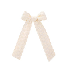 Dainty Bow Embroidered Girls Hair Clips- Choose Your Color
