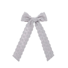Dainty Bow Embroidered Girls Hair Clips- Choose Your Color