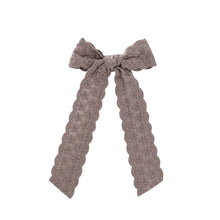 Dainty Bow Embroidered Girls Hair Clips- Choose Your Color
