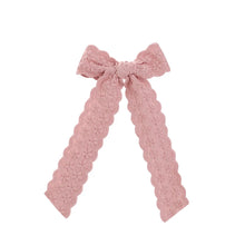 Dainty Bow Embroidered Girls Hair Clips- Choose Your Color