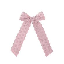 Dainty Bow Embroidered Girls Hair Clips- Choose Your Color
