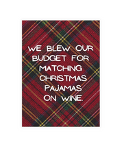 Christmas Matted Print- Matching Christmas Pajama Budget- 5x7