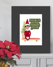 Christmas Matted Print- Elf on a Shelf Antihero- 5x7