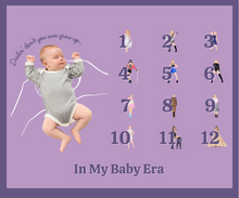 Taylor Swift In My Baby Era Baby Monthly Milestone Photo Prop Tapestry with Birch Heart Hands Monthly Marker